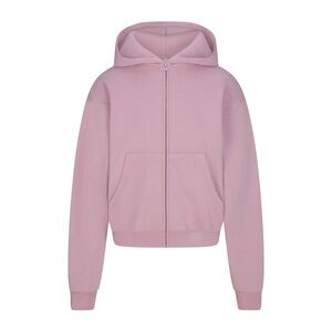 SKIMS | COTTON FLEECE CLASSIC ZIP UP HOODIE | DUSK